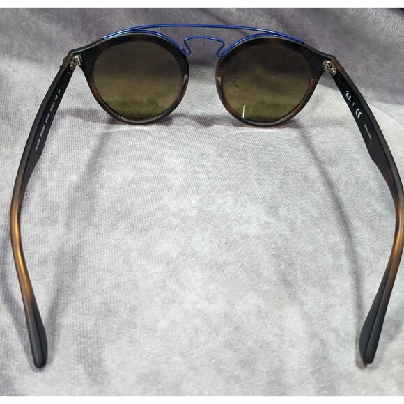Ray-Ban 4256 Round Tortoise Sunglasses With Blue Accents And Lilac Mirror Lenses main image 6